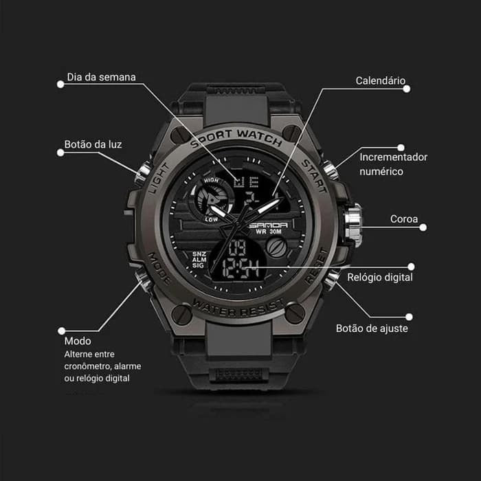 Relógio Militar  Masculino Extreme Samoa Original