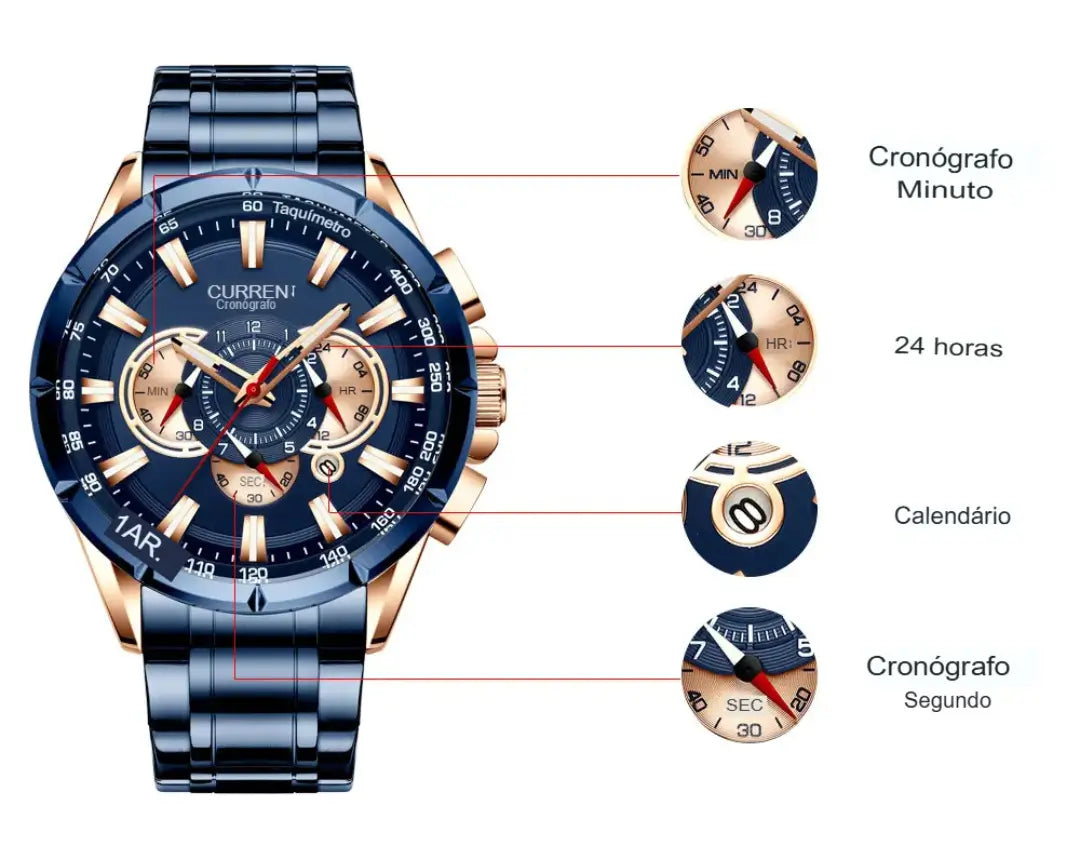 Relógio CURREN Chronograph